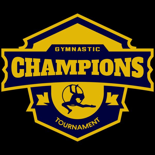Champions Gymnastic Tournament logo template Thumbnail
